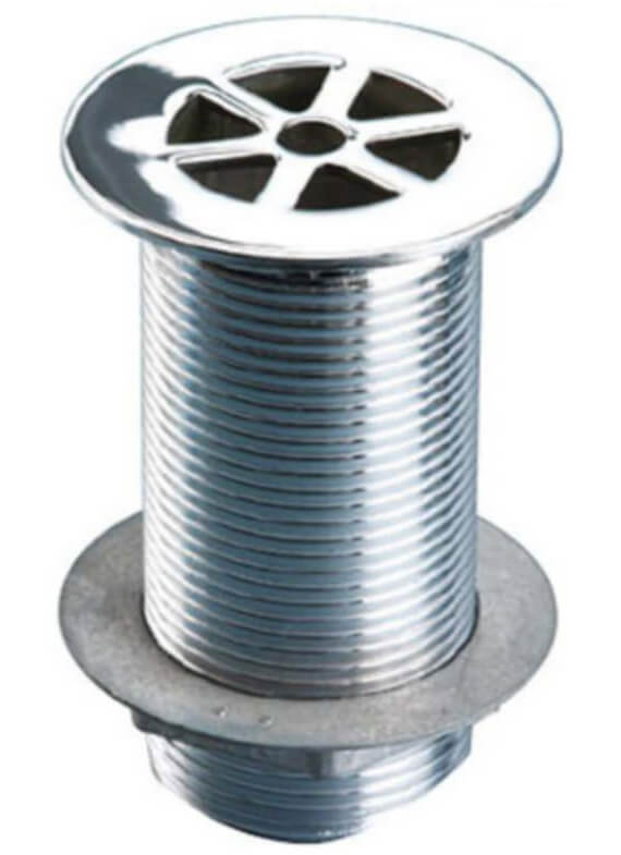 Tre Mercati 1 Half Inch Brass Chrome Flush Grated Slotted Waste