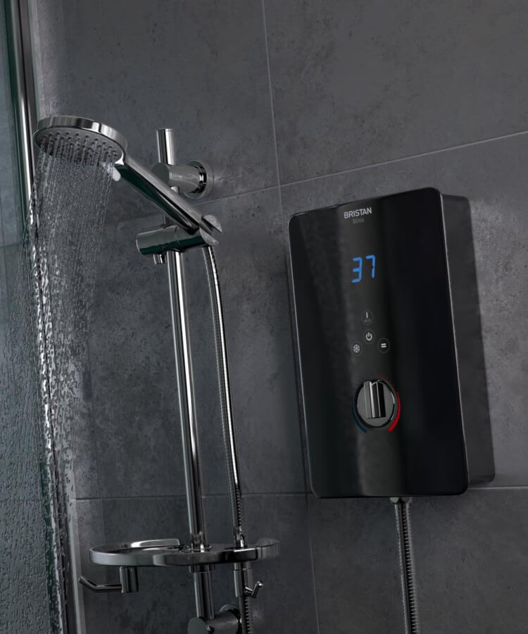 Bristan Bliss 9.5kW Black Electric Shower - BL395 B