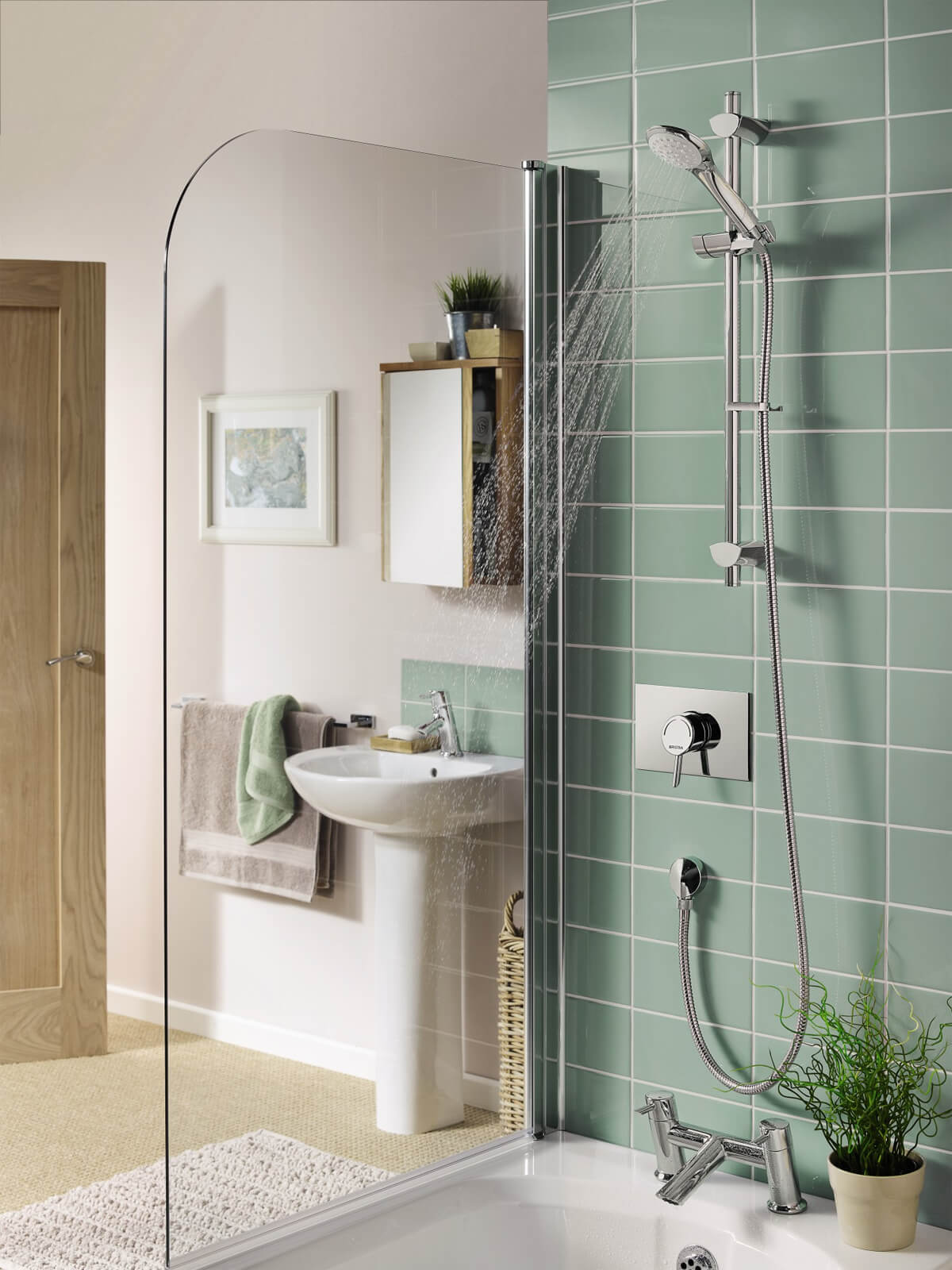 Bristan Acute Recessed Shower Valve With Riser Rail AE SHCAR C