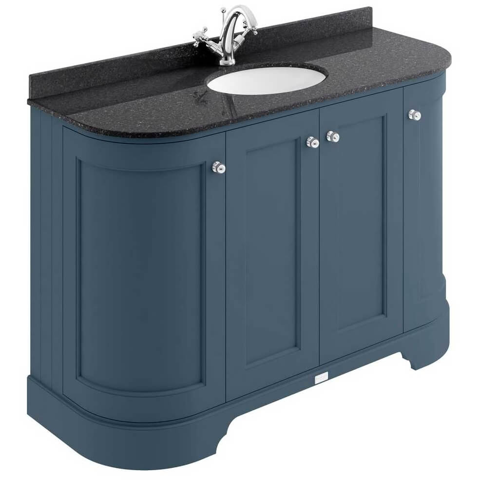 VeeBath Linx Bathroom Cloakroom Corner Basin Vanity Cabinet Unit High Gloss Double Door White Sink Furniture 500 x 470mm 