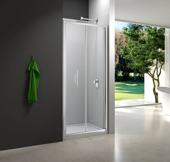 Merlyn 6 Series 6mm Clear Glass Bi-Fold Shower Door 700mm - M67201 N