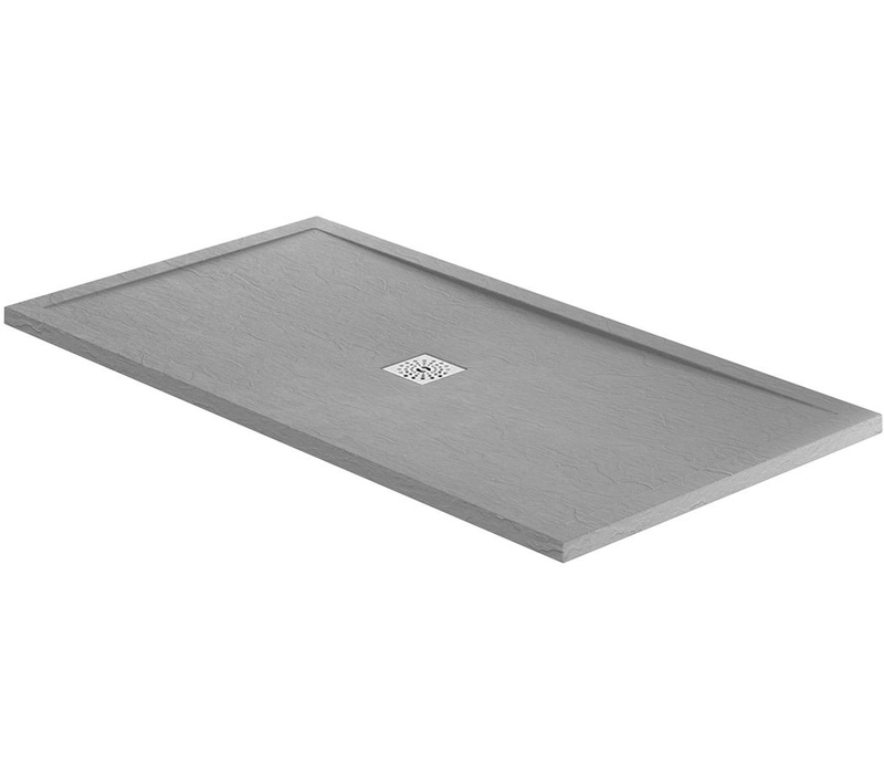 April Waifer Rectangular Slate Effect Tray Grey