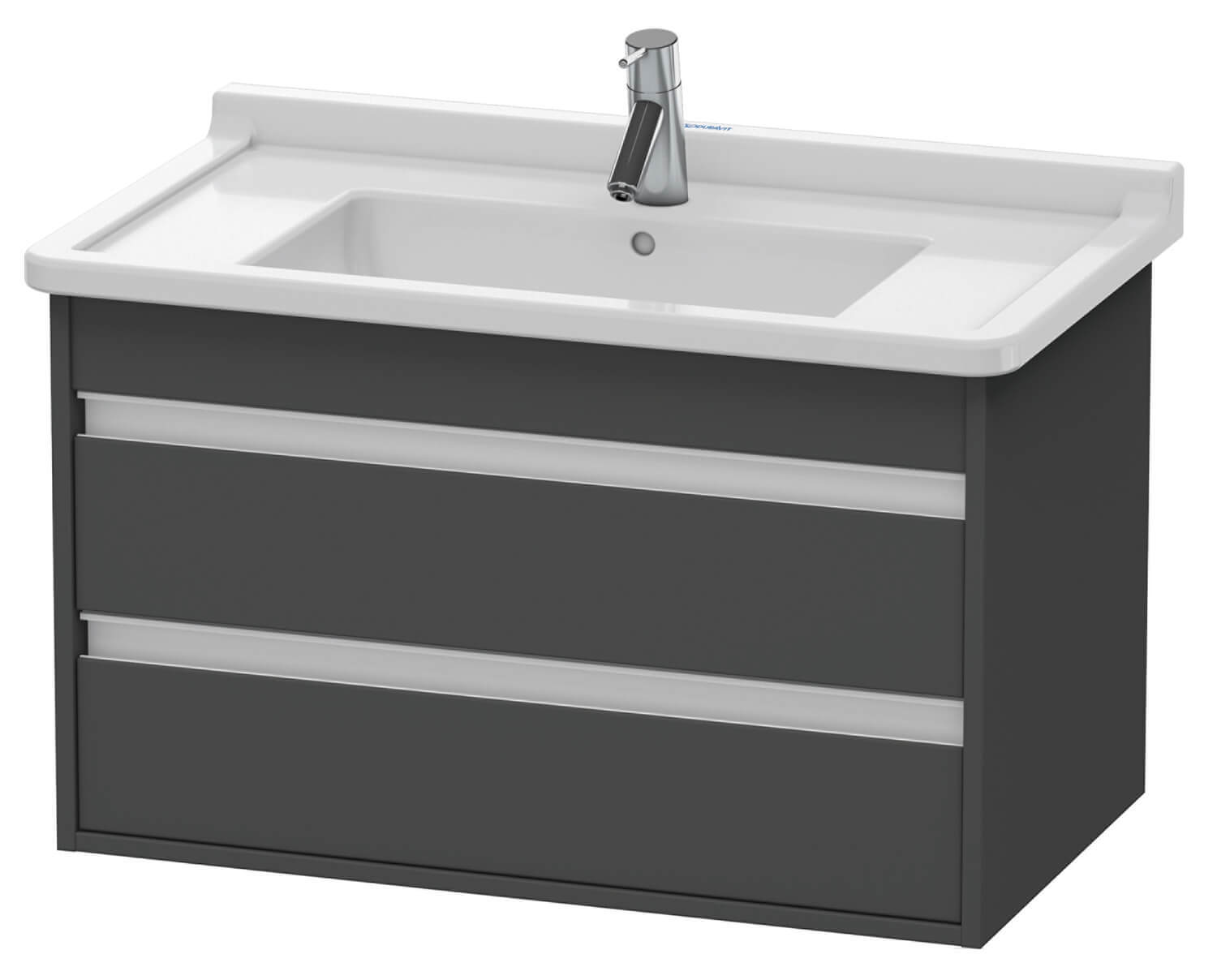 Duravit Ketho 800 X 480mm Wall Mounted 2 Drawer Vanity Unit