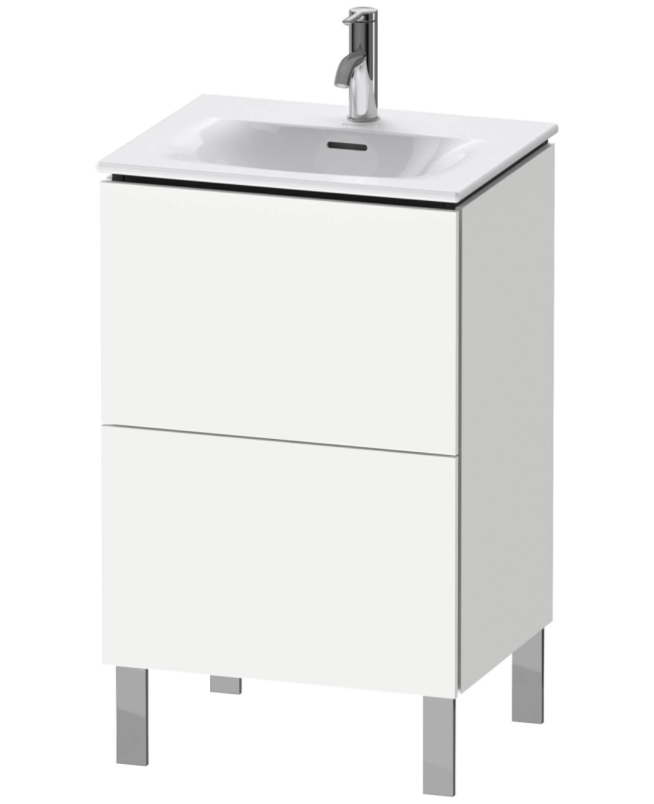 Waste Essentials 850mm Bathroom Vanity Unit & Basin Sink Floorstanding Gloss White Tap 