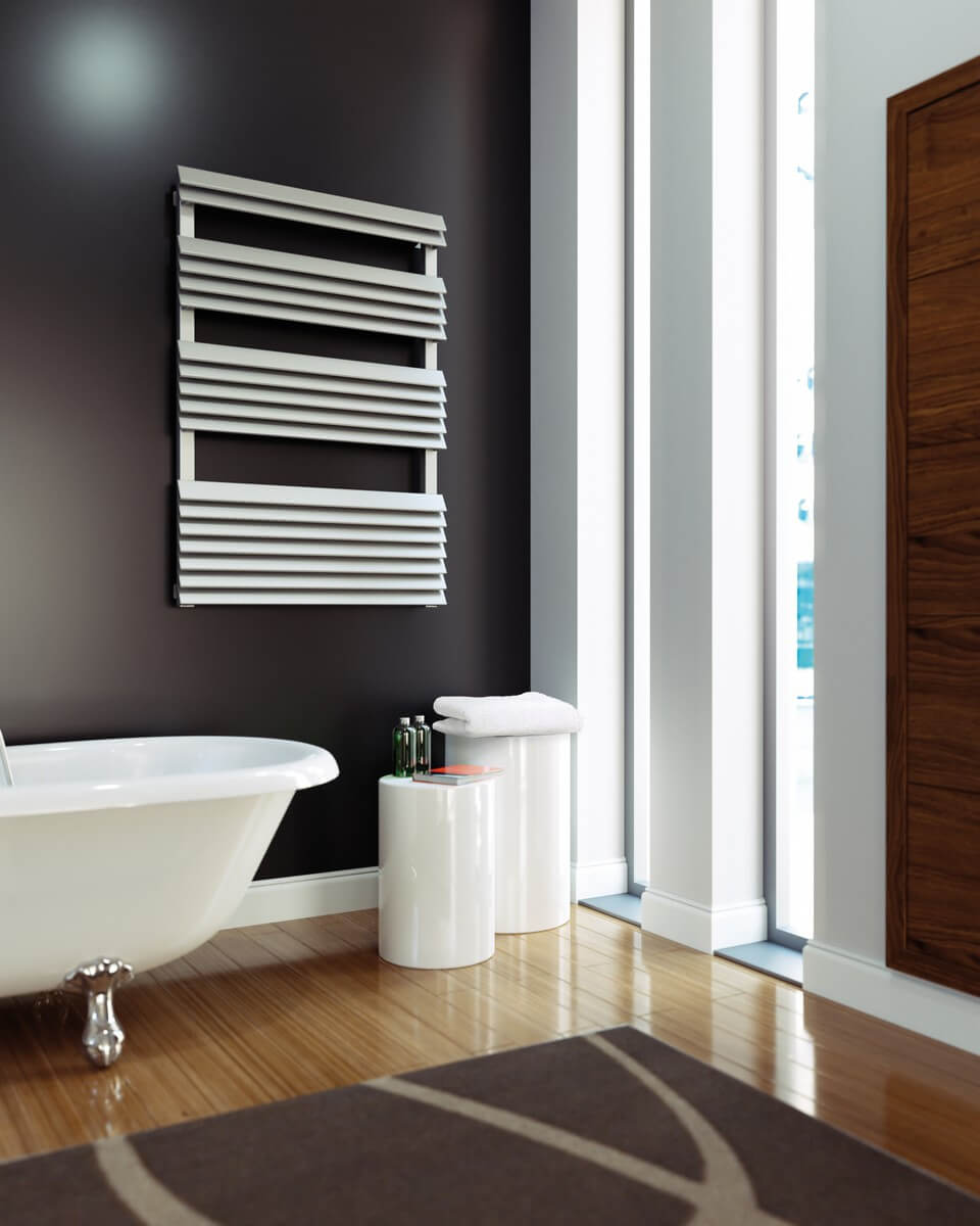 Aeon Panacea Bath 800mm Wide Wall Mounted Stainless Steel Designer Radiator