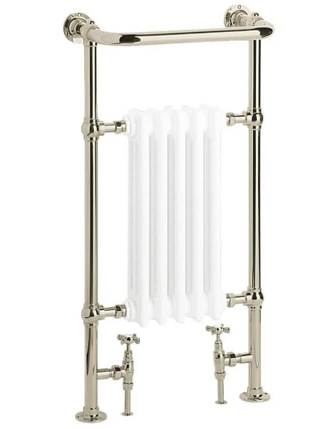 brass heated towel rail
