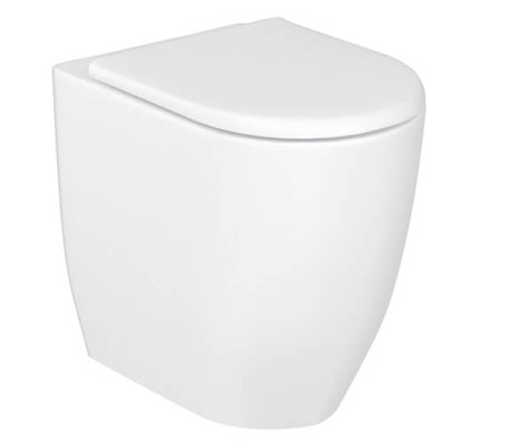 Milano Select White Ceramic Modern Back to Wall Toilet Pan WC and Soft Close Seat 