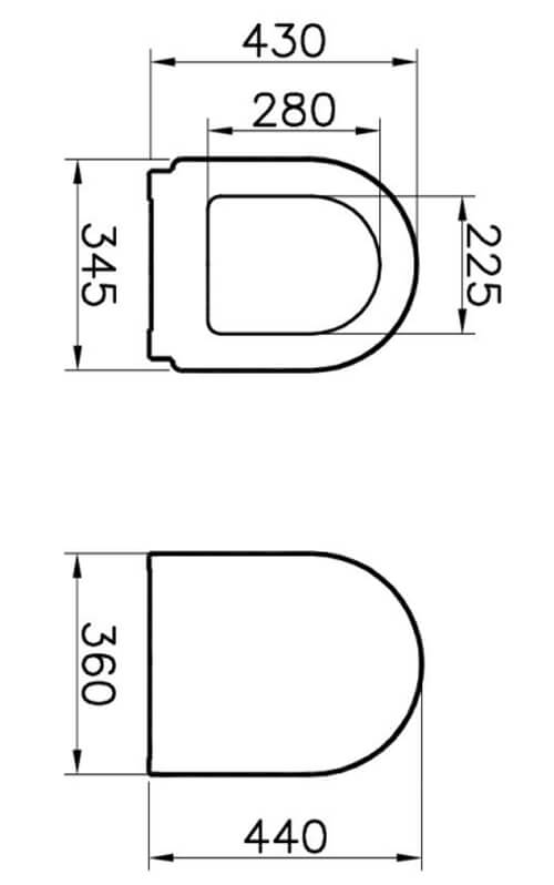 VitrA Zentrum White Soft Close Toilet Seat 94003009