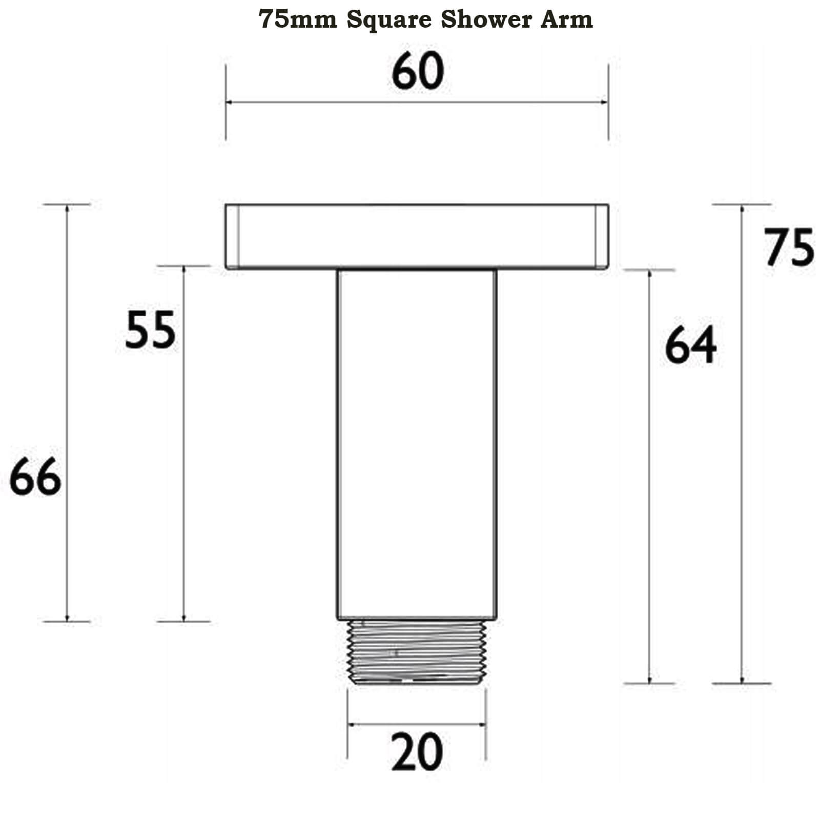 Bristan ARM CFRD01 C 75 mm Round Ceiling Fed Shower Arm 