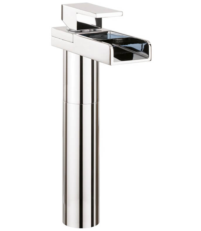 Crosswater Water Square Chrome Tall Monobloc Basin Mixer Tap - WS112DNC