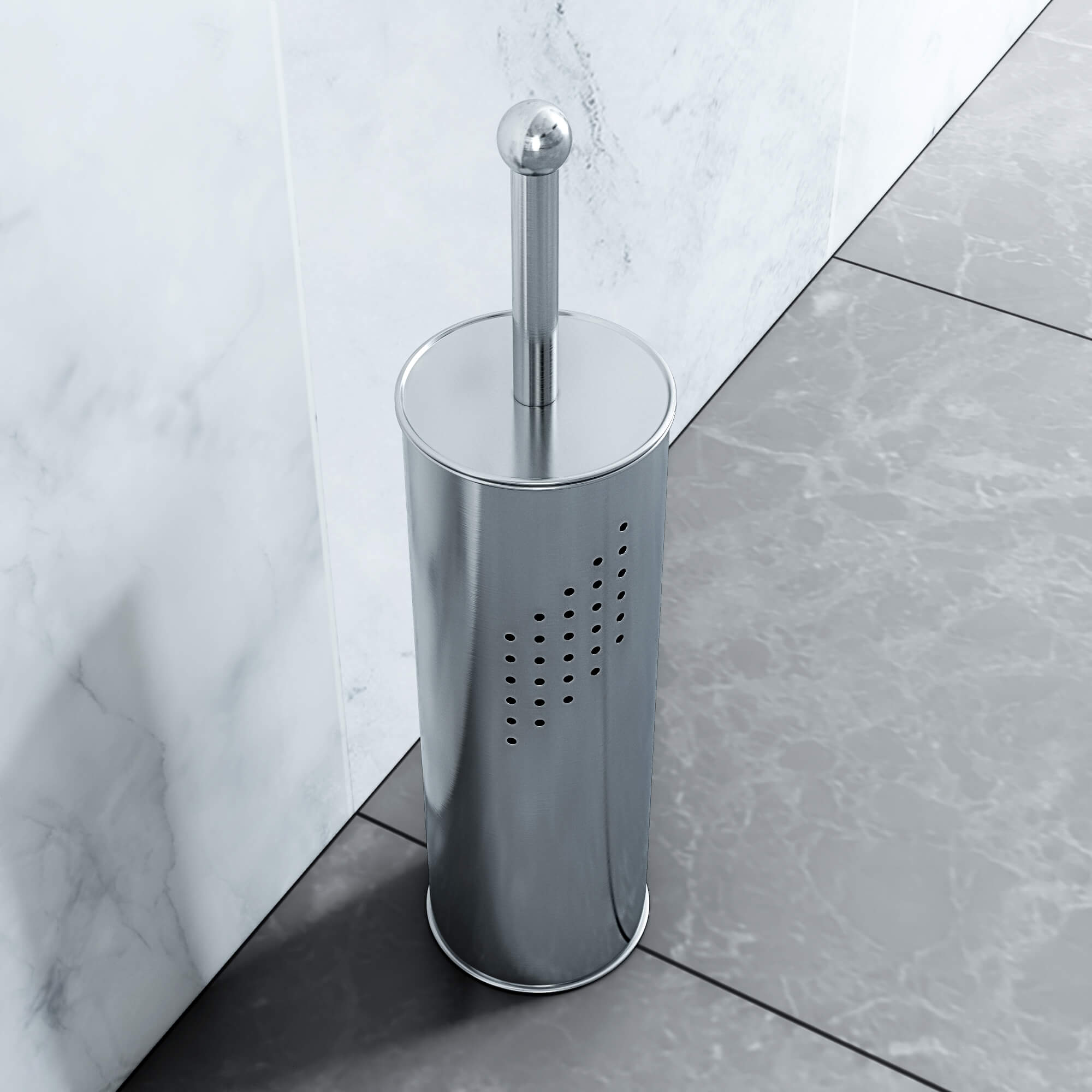 Croydex Essentials Stainless Steel Toilet Brush And Holder