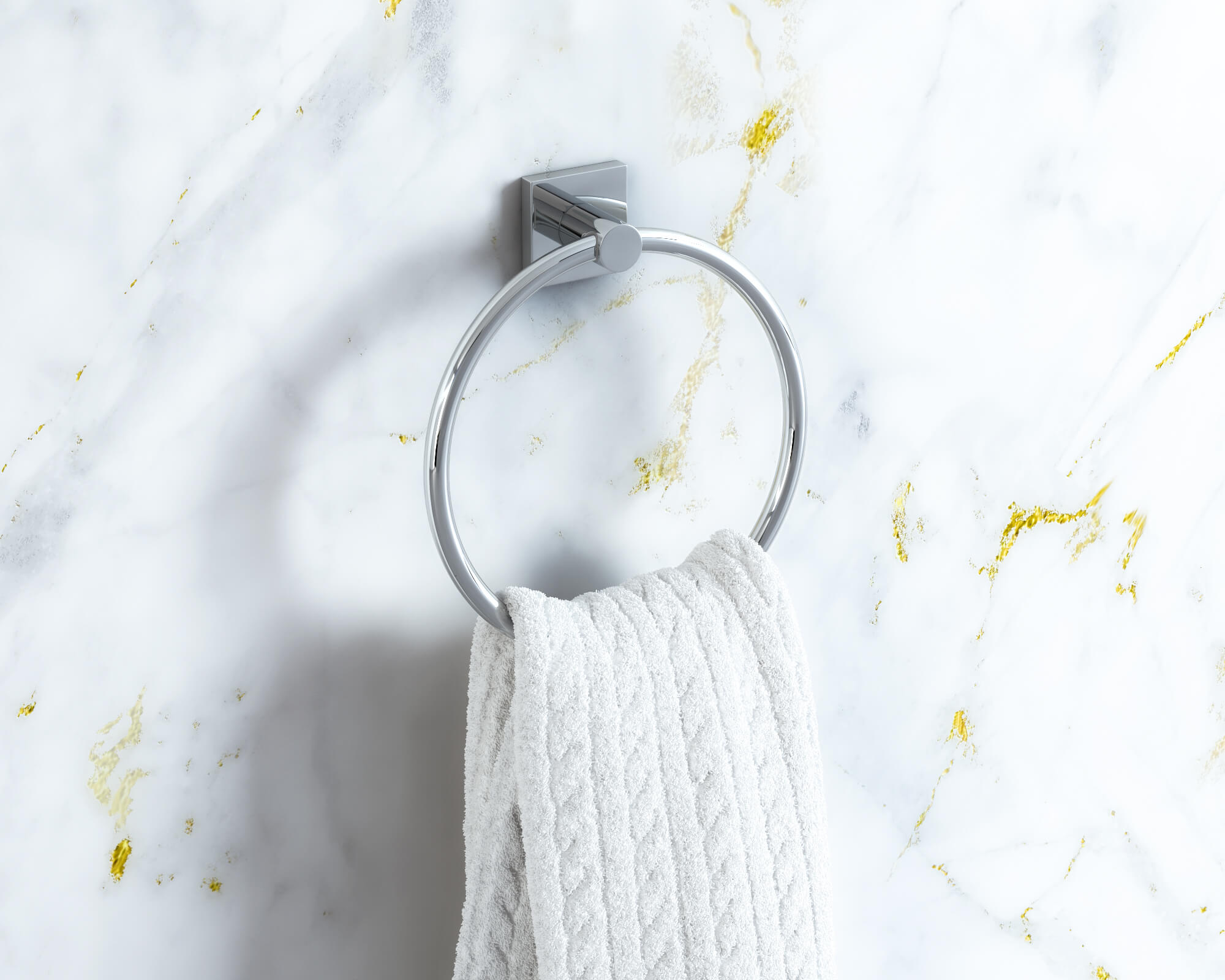 Smedbo Towel Ring - Polished Chrome, Bathroom Accessory, Concealed Fastening - View #14