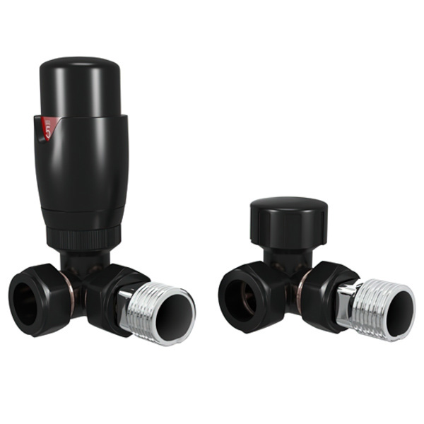 Essential 15mm HeavyDuty Corner Thermostatic Radiator Valve Pack