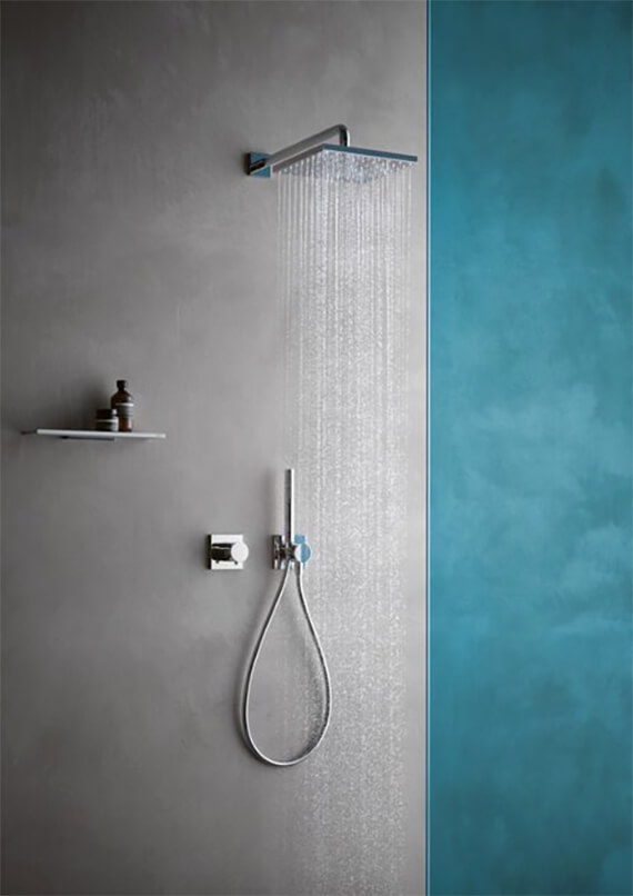 Keuco IXMO Square Thermostatic Shower Mixer Set With Head And Handset