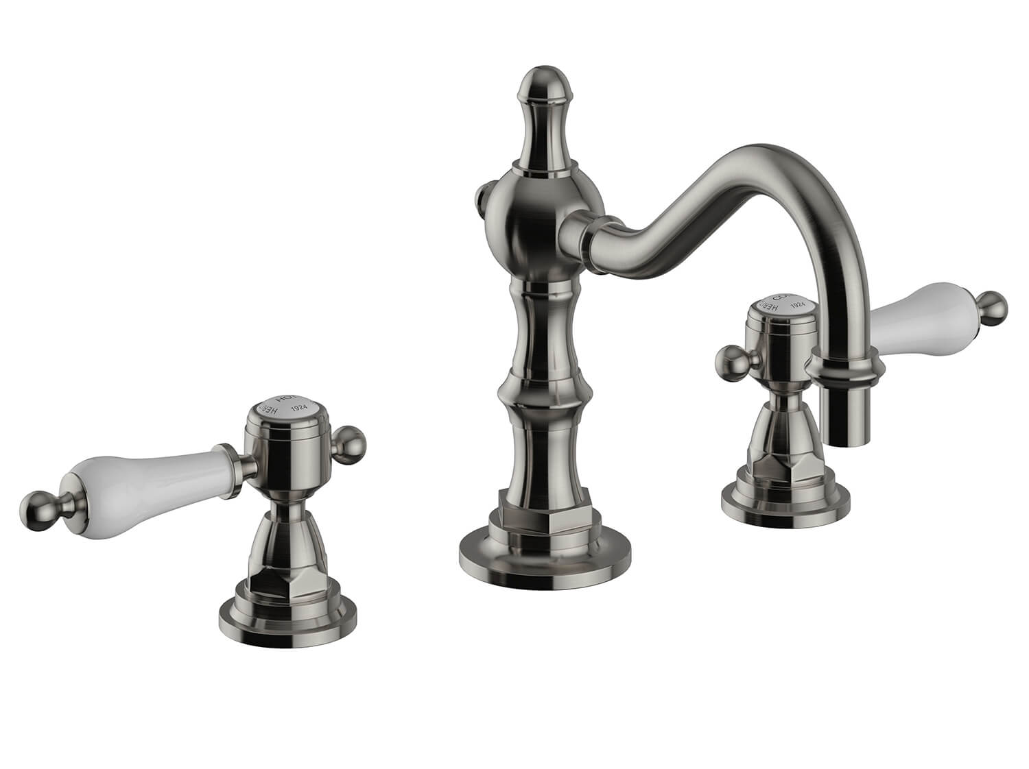 Heritage Glastonbury 3 Taphole Swivel Basin Mixer Tap With Levers | TGRC09