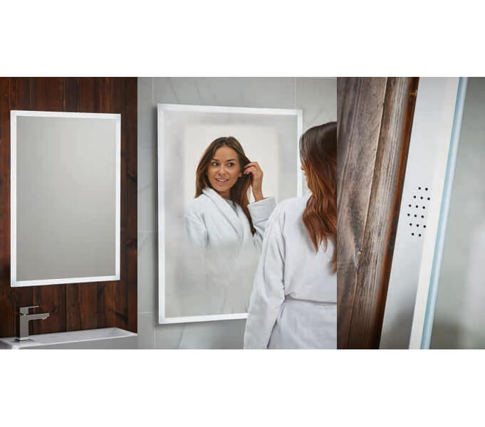 Joseph Miles Mosca 500 x 700mm LED Bluetooth Mirror With Demister Pad