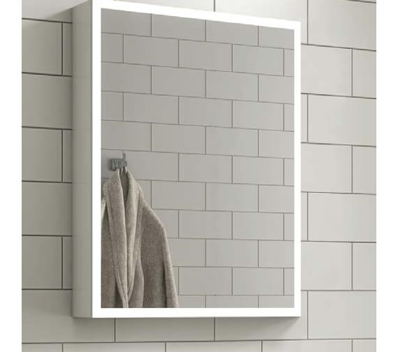 Joseph Miles Mia Led Mirror Cabinet, Mirrored Corner Bathroom Cabinet With Shaver Socket