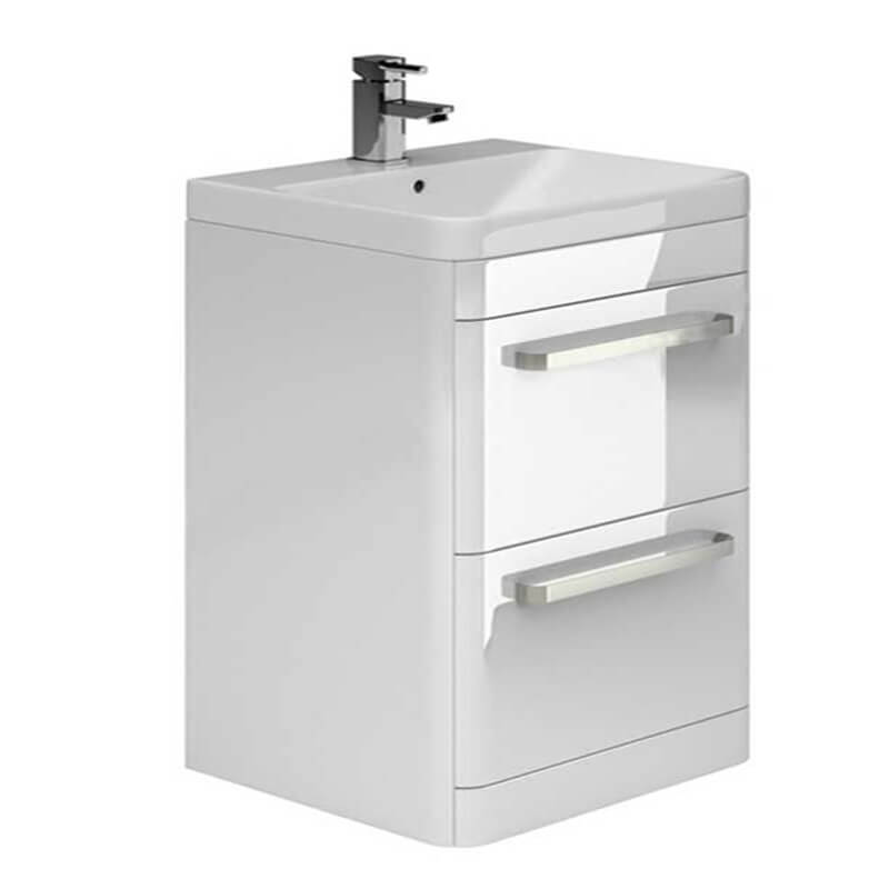 Essential Vermont 2 Drawer Vanity Unit And Basin - EFP404WH