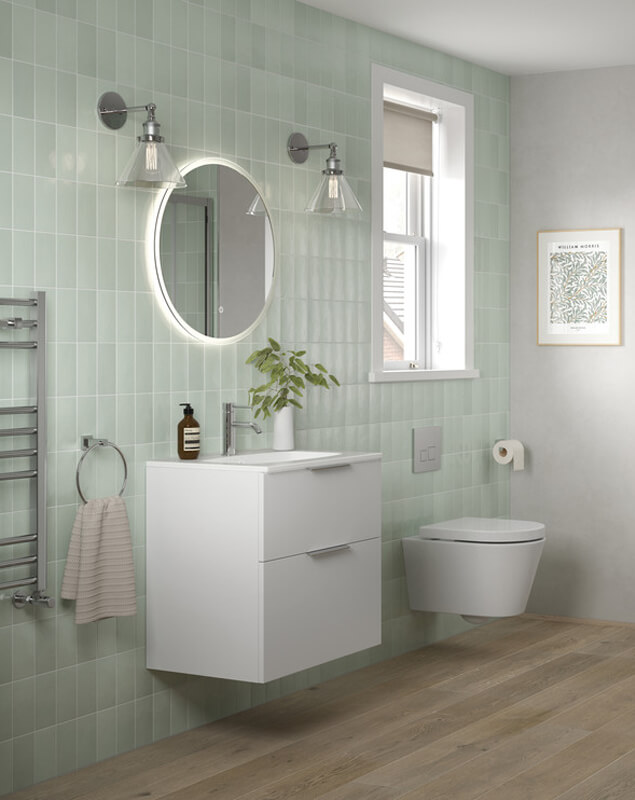 Joseph Miles Hobart 590mm Wide 2 Drawer Wall Hung Vanity Unit JMQS104073.