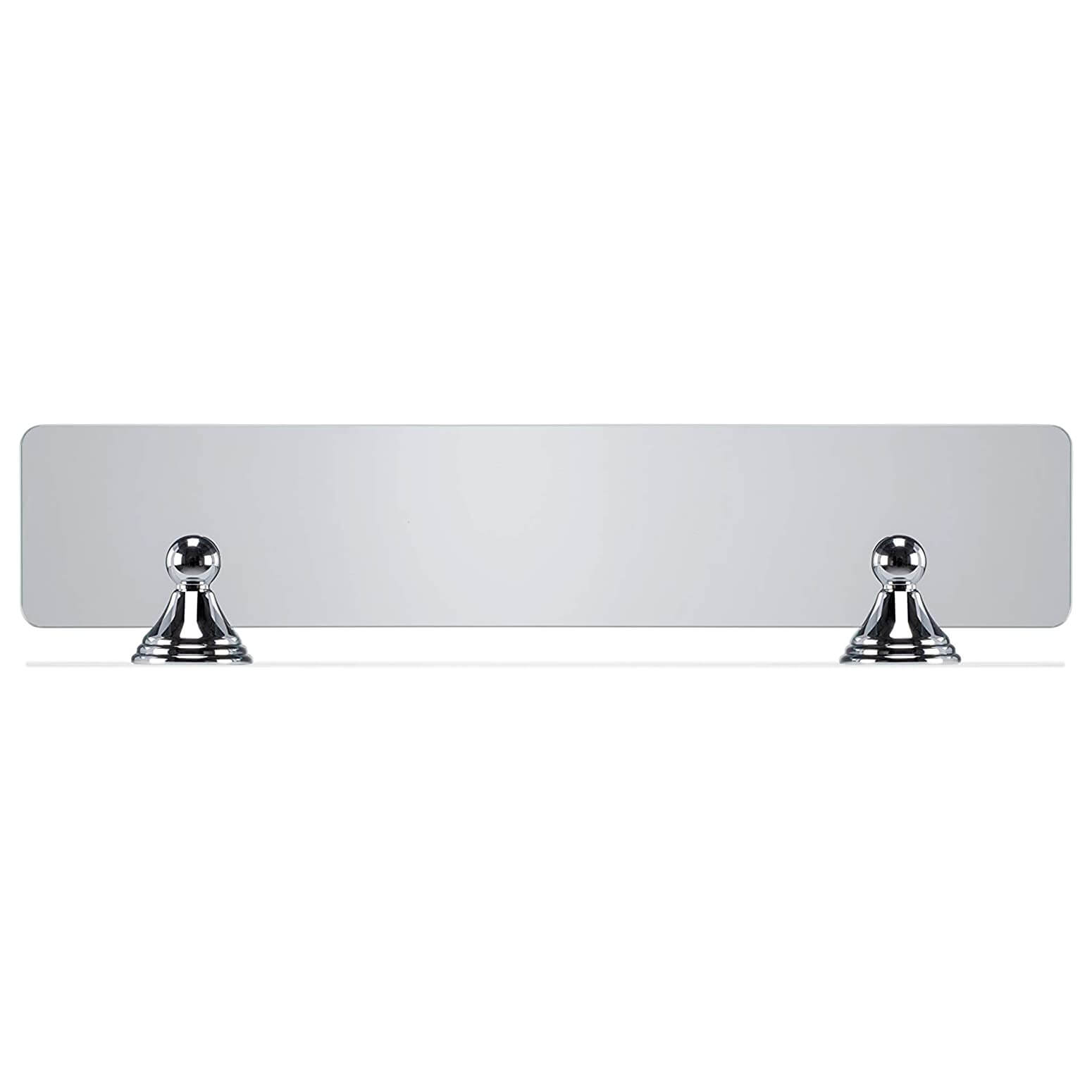 Dawn Clear Glass Shelf - Stainless Steel Polished Satin Finish, Waterproof & Easy To Install