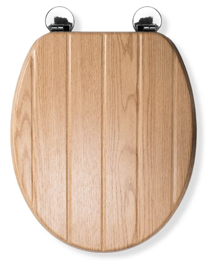 Croydex Geneva FlexiFix Non Slip Oak Effect Toilet Seat