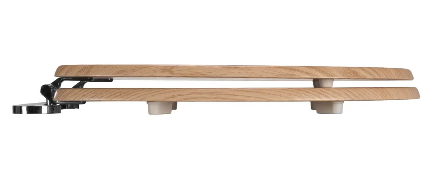 Croydex Geneva Flexi Fix Non Slip Oak Effect Toilet Seat