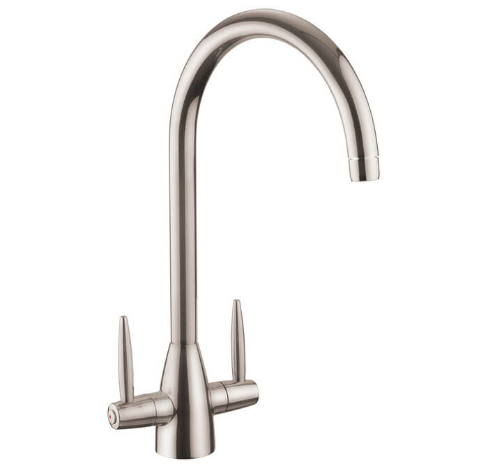 Rangemaster Aquavogue Chrome Monobloc Dual Lever Kitchen Sink Mixer Tap