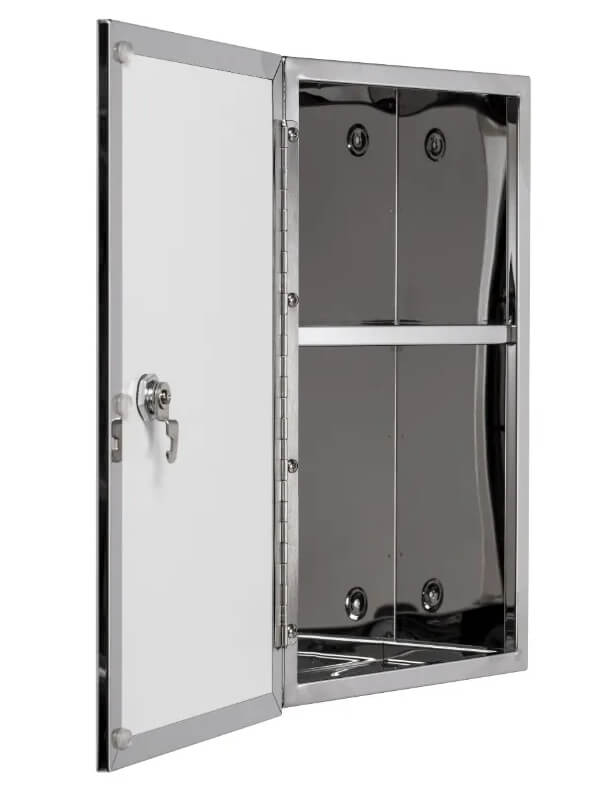 Croydex Trent Stainless Steel Lockable Medicine WC846005
