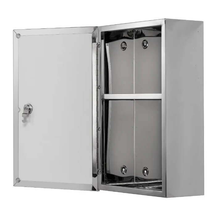 Croydex Trent Stainless Steel Lockable Medicine Cabinet - WC846005