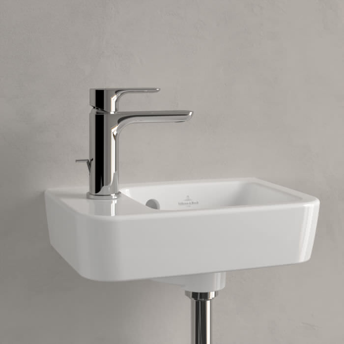 Villeroy And Boch O.Novo 360mm 1 Taphole White Alpin Compact Basin With ...
