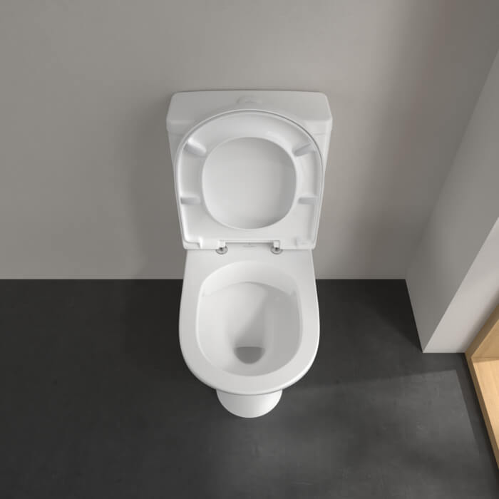 wijs India oog Villeroy And Boch O.Novo Compact Close Coupled Floor Standing DirectFlush  Rimless WC Pan