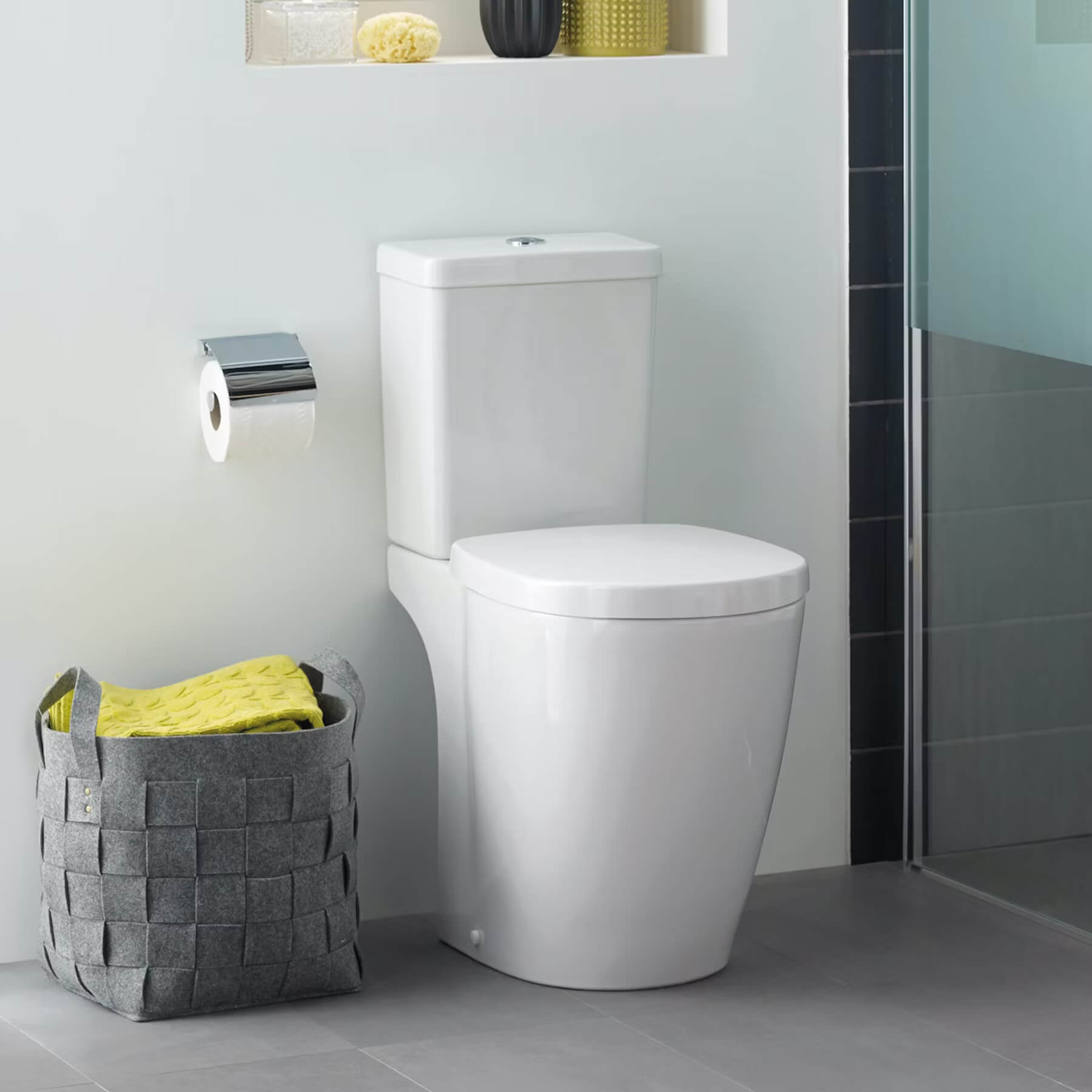 Ideal Standard Concept Freedom White Raised Height Close Coupled WC Pan  655mm