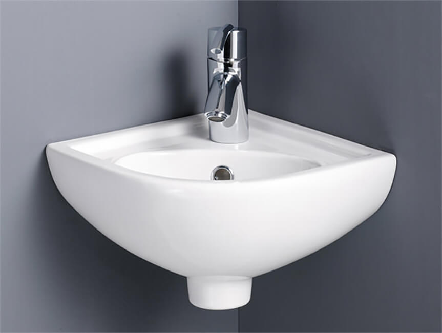 RAK Compact 1 Tap Hole 440mm Wall Hung Corner Basin - COMCNRB1