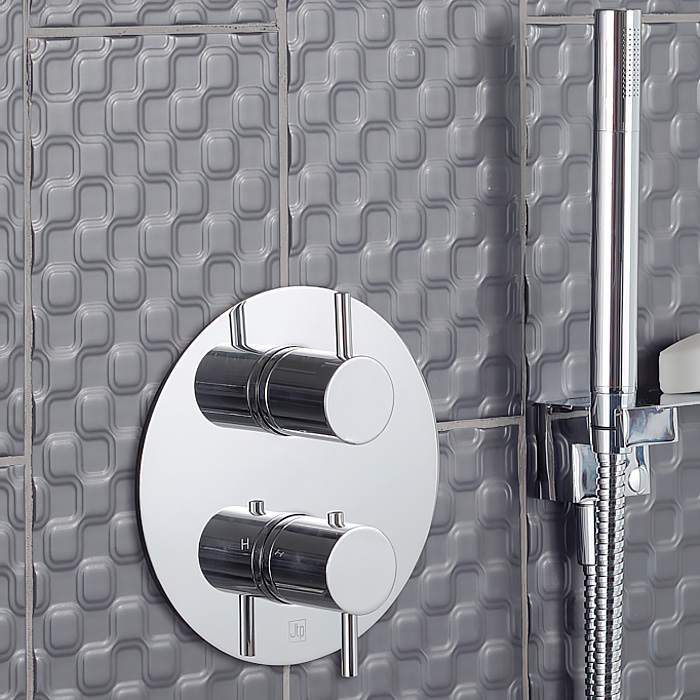 QS Basics Florentia Chrome Thermostatic Concealed Shower Valve