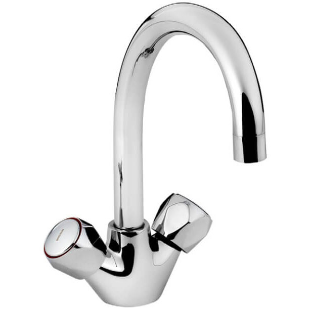 Bristan Value Club Monobloc Chrome Kitchen Sink Mixer Tap With Metal Heads