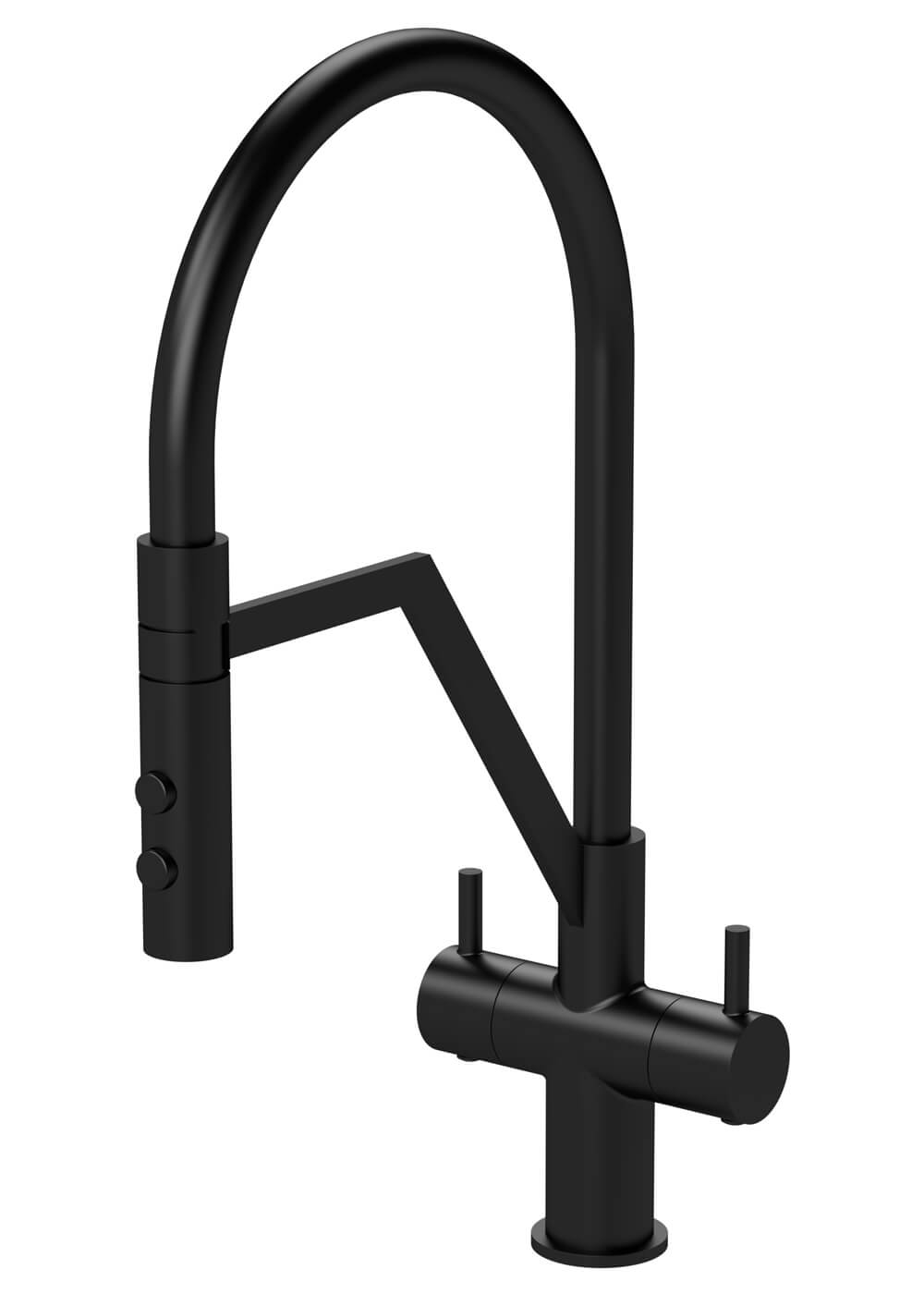 Nuie Ravi Mono Dual Lever Deck Mounted Kitchen Mixer Tap KRA305DL