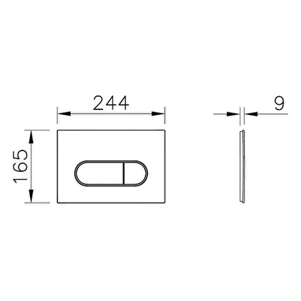 VitrA Mechanical Dual Flush Plate