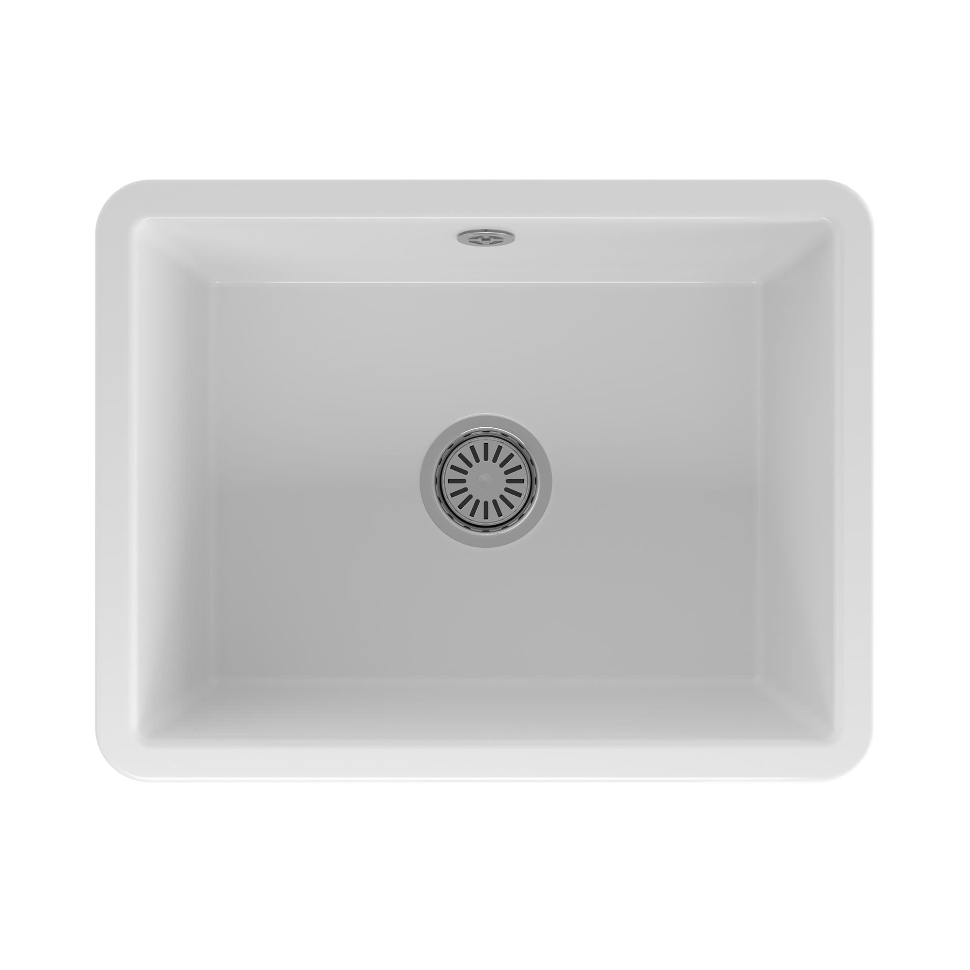 Reginox Mataro II Single Bowl Ceramic Undermount Kitchen Sink 555 x