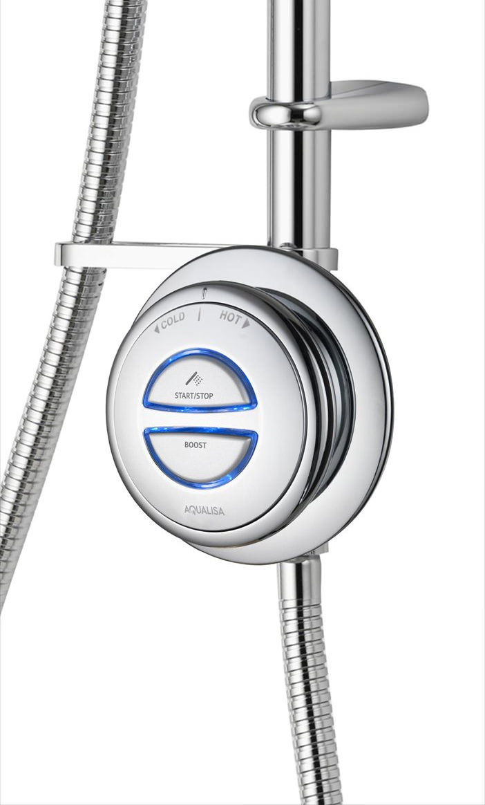 Aqualisa Quartz Digital Exposed Shower With Adjustable Head Gravity