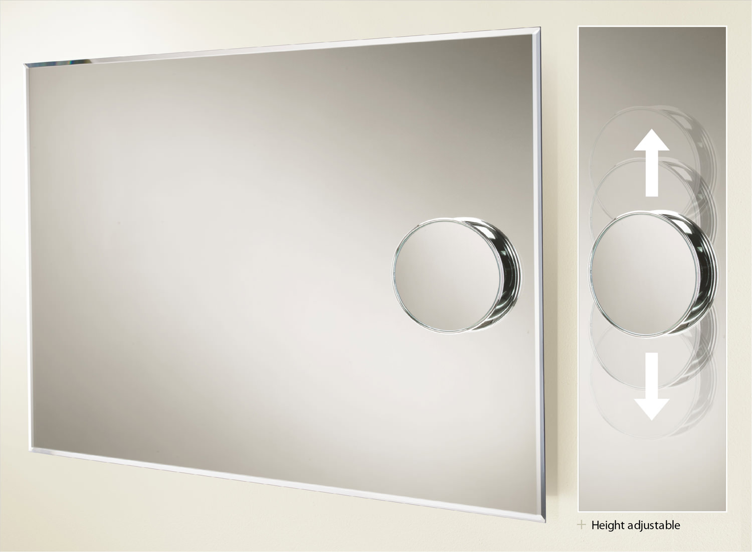 HIB Focal Mirror With Magnifying Mirror 800 x 600mm 61014095