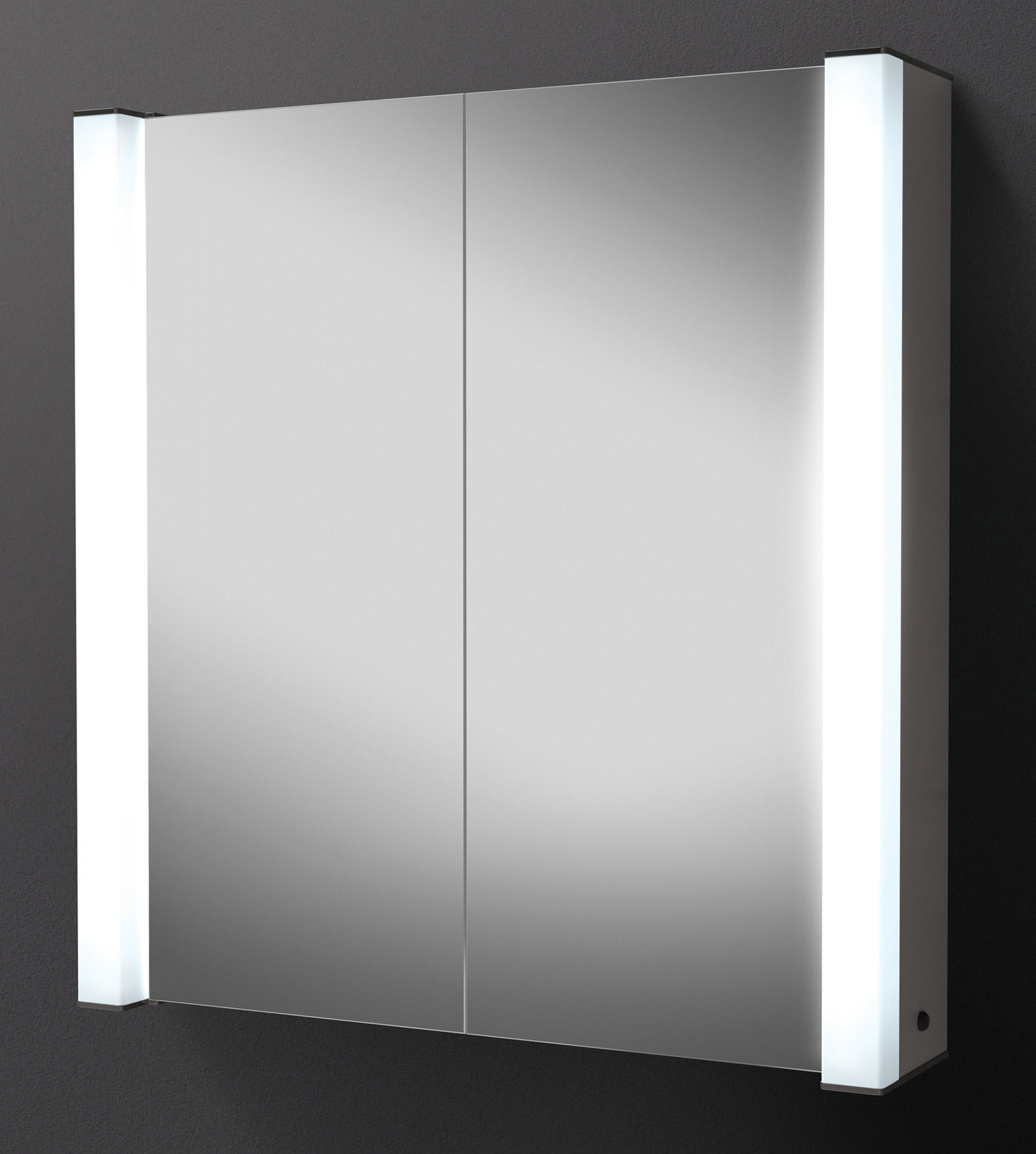 HIB Photec Double Door Illuminated Aluminium Mirrored Cabinet  43200