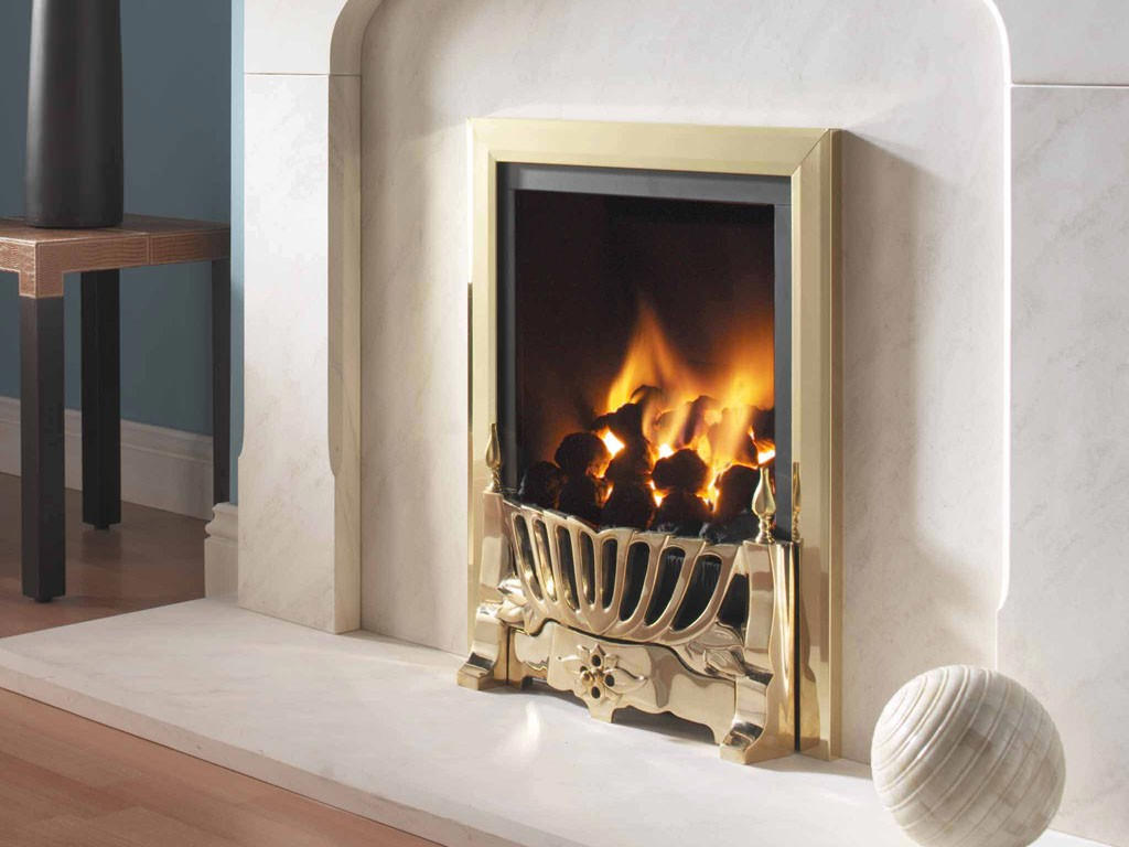 Flavel Kenilworth Traditional Power Flue Gas Fire Brass FVPC14MN