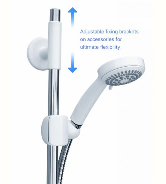 Galaxy Aqua 3000M White And Chrome Electric Shower 9.5kW