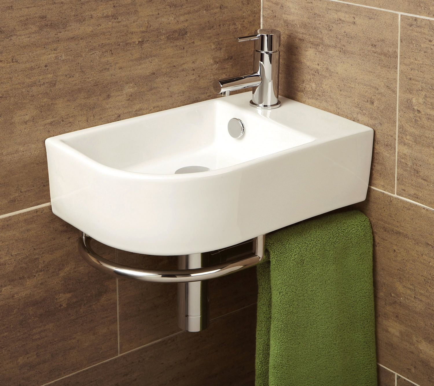 square wall mounted basin | Corner sink bathroom, Cloakroom basin