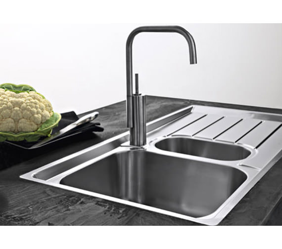 Franke Neptune NEX 251 Stainless Steel 1.5 Bowl Kitchen Inset Sink ...