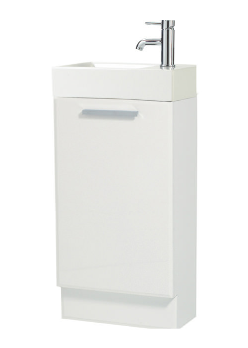 Phoenix Ariz White Basin And Base Vanity Unit 450mm - SQ002