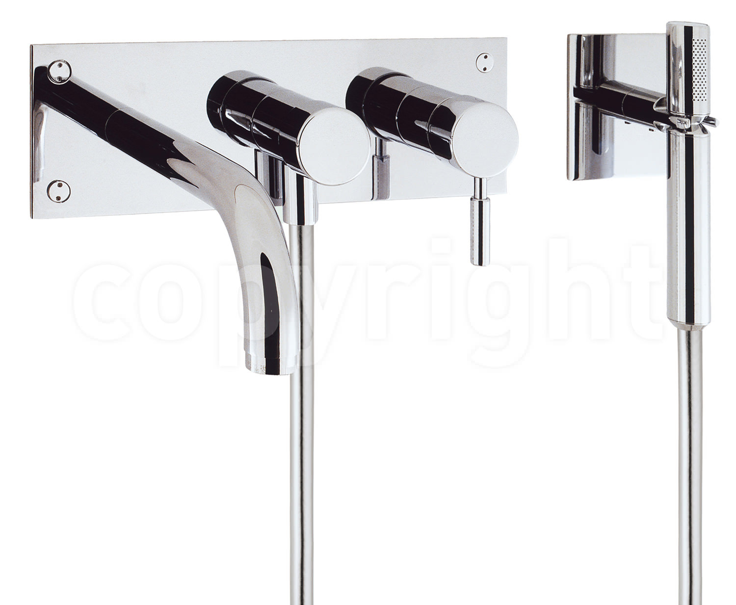 Crosswater Design Wall Mount 3 Hole Bath Shower Mixer Tap ...