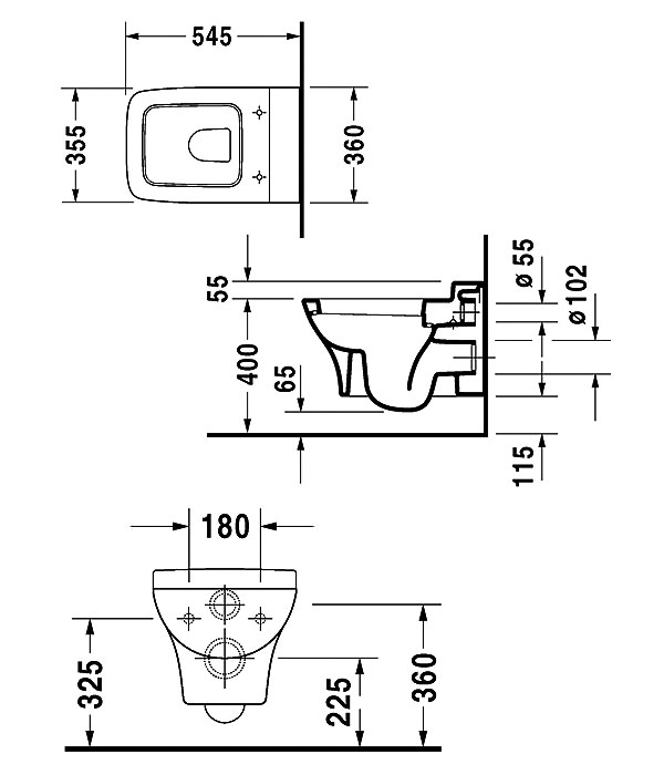 Duravit PuraVida Toilet With Seat and Cover 2219090000