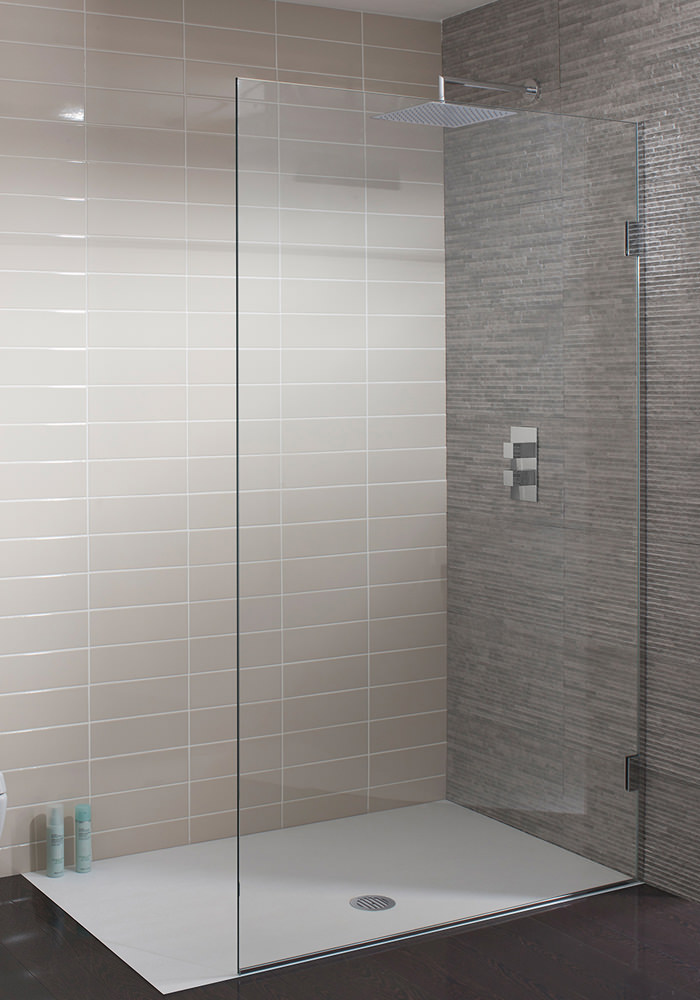 frameless fixed glass panel shower screen