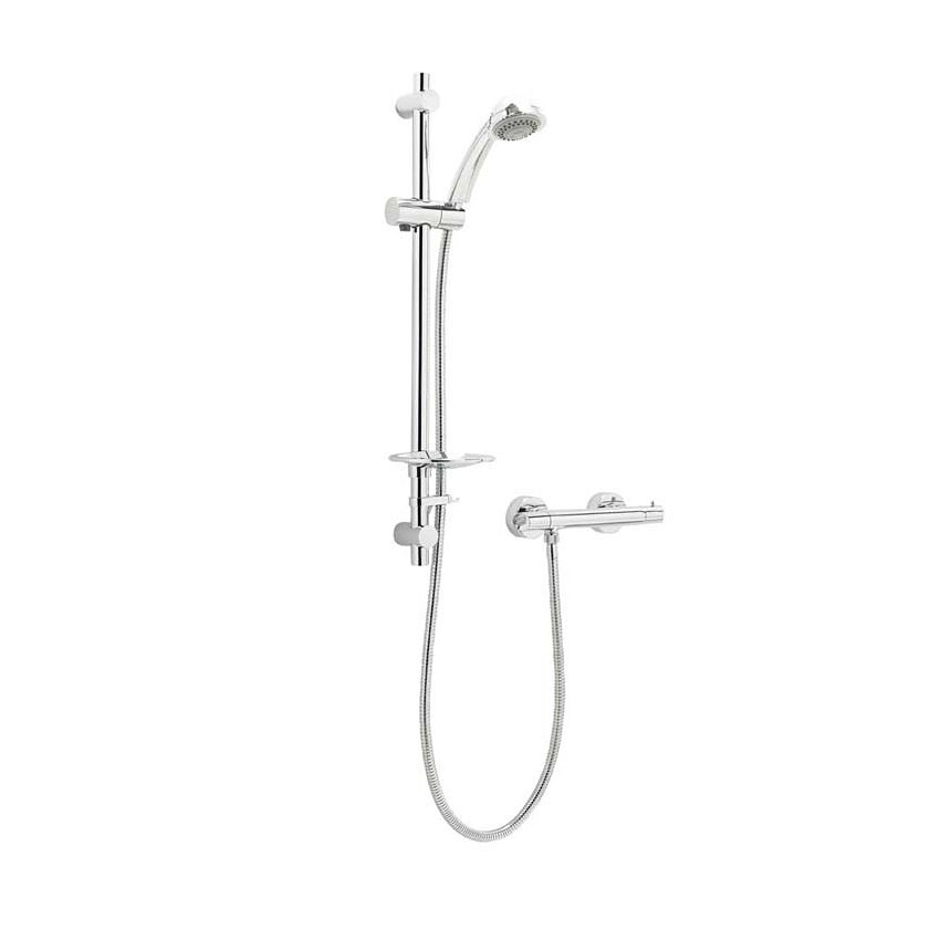 Deva Combi Thermostatic Chrome Bar Shower Valve With Three Function Kit